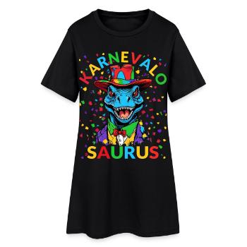 Costume de dinosaure Dino confettis de Carnaval de Cologne - Robe T-shirt Femme - noir - Devant