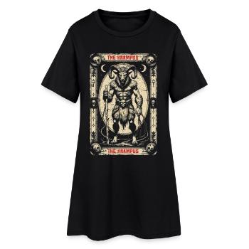 Les créatures mythologiques de Krampus - Robe T-shirt Femme - noir - Devant