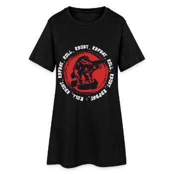 Réinitialisation du jet de judo arts martiaux - Robe T-shirt Femme - noir - Devant