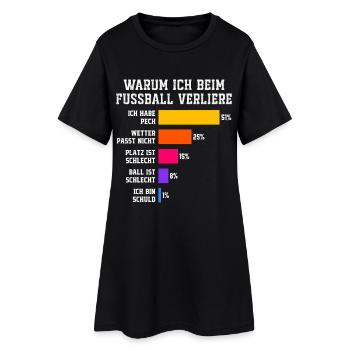 Pourquoi je perds au football Football - Robe T-shirt Femme - noir - Devant