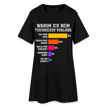 Pourquoi je perds à la table de baby-foot - Robe T-shirt Femme - noir - Devant