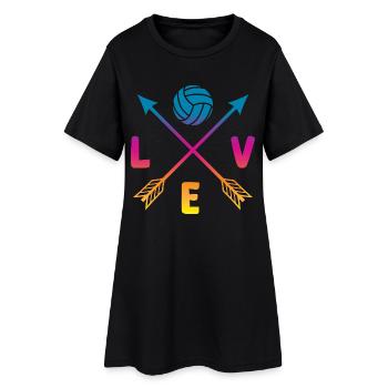 L’amour du volley-ball - Robe T-shirt Femme - noir - Devant