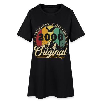 Original 2006 Vintage Vintage Anniversary Rétro - Robe T-shirt Femme - noir - Devant