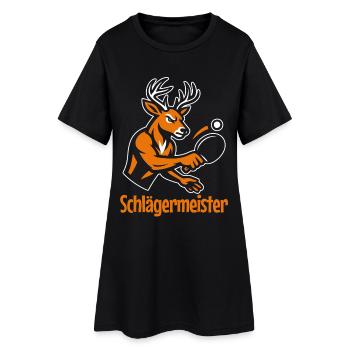 Maître de la raquette de tennis de table - Robe T-shirt Femme - noir - Devant