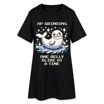 Grind d’XP | Coulisse du ventre à joints - Robe T-shirt Femme - noir - Devant