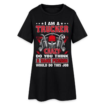 Camionneur - Robe T-shirt Femme - noir - Devant