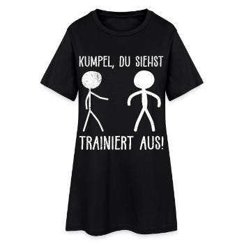 Bonhomme allumette MON POTE, TU AS L’AIR ENTRAÎNÉ - Robe T-shirt Femme - noir - Devant