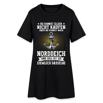 MER DU NORD TU NE PEUX PAS ACHETER LE BONHEUR MAIS APRÈS - Robe T-shirt Femme - noir - Devant