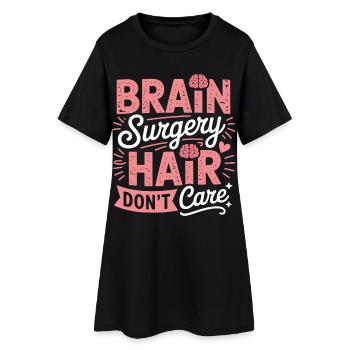 Chirurgie du cerveau : les cheveux s’en fichent - Robe T-shirt Femme - noir - Devant