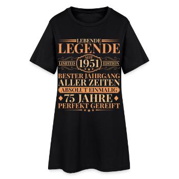 Année de fabrication Né en 1951 75e anniversaire unique - Robe T-shirt Femme - noir - Devant