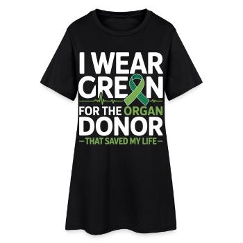 Sauveur de vie pour le don d’organes vert - Robe T-shirt Femme - noir - Devant