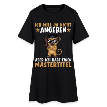 Master's degree passed Master's examination - Women’s T-Shirt Dress - black - Front