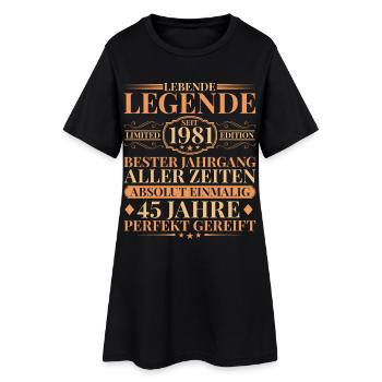 Année de construction Né en 1981 45e anniversaire unique - Robe T-shirt Femme - noir - Devant