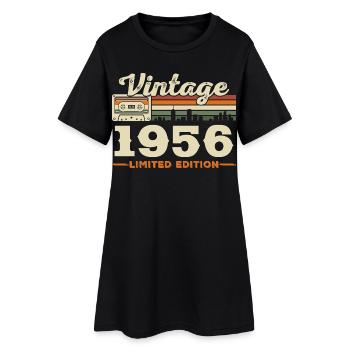 1956 Vintage Rétro Cadeau D'anniversaire - Robe T-shirt Femme - noir - Devant