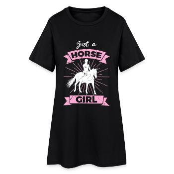 Juste une fille cheval - Robe T-shirt Femme - noir - Devant