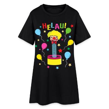 Clown du Carnaval de Helau de Mayence - Robe T-shirt Femme - noir - Devant