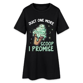 Amateur de desserts à la menthe fraîche et aux pépites de chocolat - Robe T-shirt Femme - noir - Devant