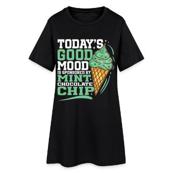Dessert à la crème à la menthe Amant menthe italienne - Robe T-shirt Femme - noir - Devant