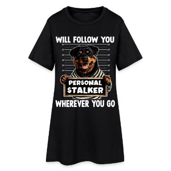 Rottweiler Hundebesitzer T Rottweiler Gassi Rottwe - Frauen T-Shirt-Kleid - Schwarz - Vorne