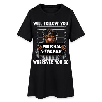 Promenade cadeau du propriétaire de chien sur les proverbes du chien - Robe T-shirt Femme - noir - Devant