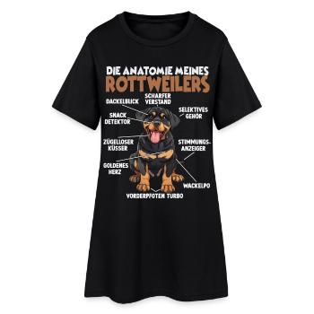 Hund Rottweiler T Hundehalter Geschenk - Frauen T-Shirt-Kleid - Schwarz - Vorne