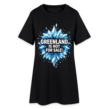Le Groenland n’est pas à vendre - Robe T-shirt Femme - noir - Devant