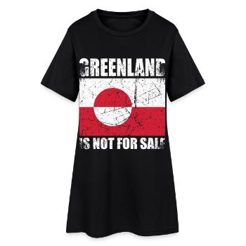 Le Groenland n’est pas à vendre - Robe T-shirt Femme - noir - Devant