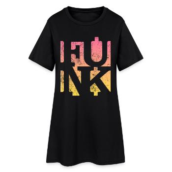 Musique funk rétro - Robe T-shirt Femme - noir - Devant
