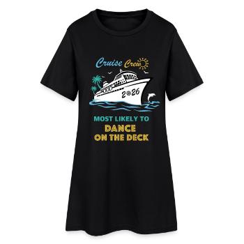 Cruise Crew 2026 Probablement Danser sur le pont - Robe T-shirt Femme - noir - Devant