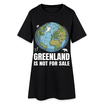 Le Groenland n’est pas à vendre - Robe T-shirt Femme - noir - Devant