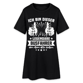 Busfahrer Legende - Frauen T-Shirt-Kleid - Schwarz - Vorne