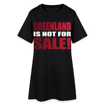 Le Groenland n’est pas à vendre - Robe T-shirt Femme - noir - Devant