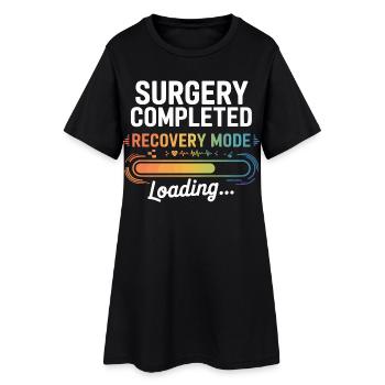 Récupération en cours : barre de chargement du mode de récupération - Robe T-shirt Femme - noir - Devant