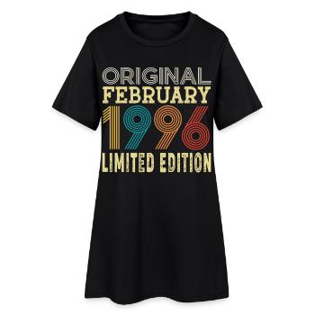 Original Février 1996 30 ans 30e Anniversaire  - Robe T-shirt Femme - noir - Devant