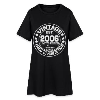 2006 Jahrgang Retro Geburtstag Geschenk - Frauen T-Shirt-Kleid - Schwarz - Vorne