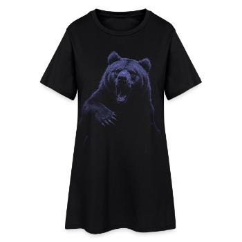 Grizzly Bear Hiking Camping Vintage Brown Bear - Women’s T-Shirt Dress - black - Front