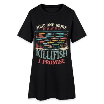 Toothcarp Killfish Toothed carp - Women’s T-Shirt Dress - black - Front