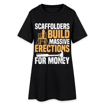 Plateforme d’échafaudage pour ouvriers de la construction - Robe T-shirt Femme - noir - Devant