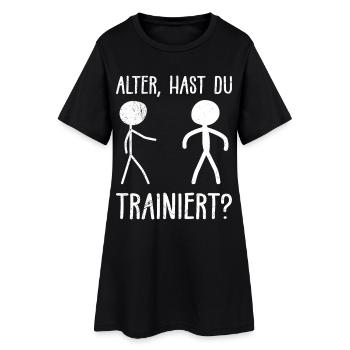 Un bonhomme allumette MEC, TU T’ES ENTRAÎNÉ, DRÔLE, - Robe T-shirt Femme - noir - Devant