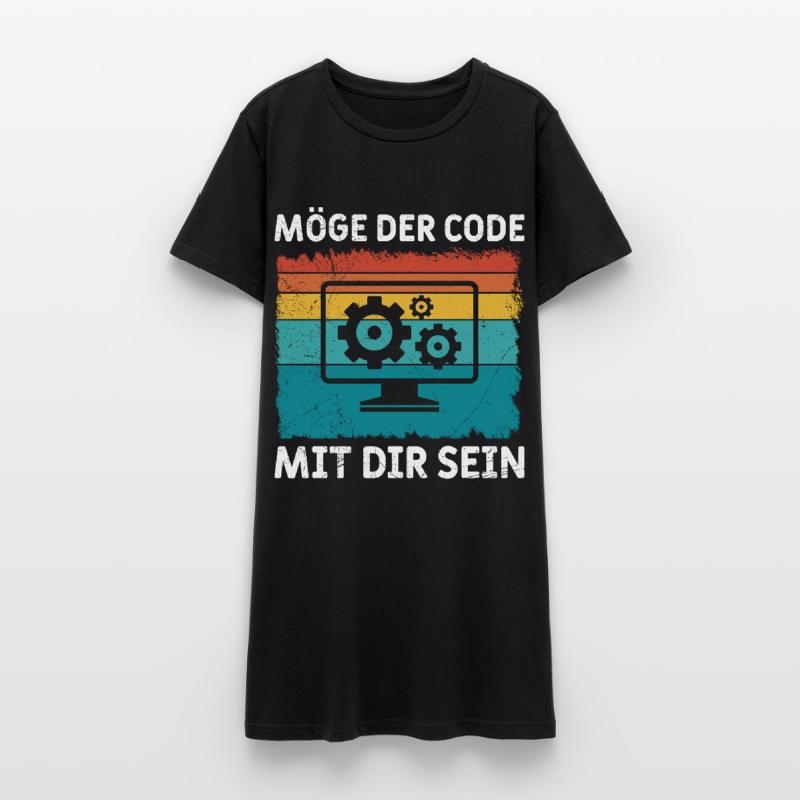 Nerd Computer MÖGE DER CODE MIT DIR SEIN LUSTIG Frauen T-Shirt-Kleid