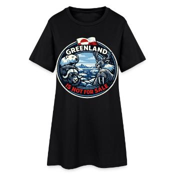 Drapeau du Groenland n’est pas à vendre - Robe T-shirt Femme - noir - Devant