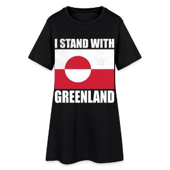 Je soutiens que le Groenland n’est pas à vendre - Robe T-shirt Femme - noir - Devant