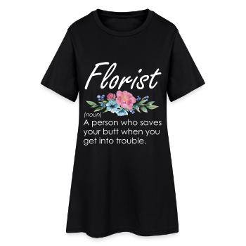 Sauvetage de fleuriste en forme de fleur - Robe T-shirt Femme - noir - Devant