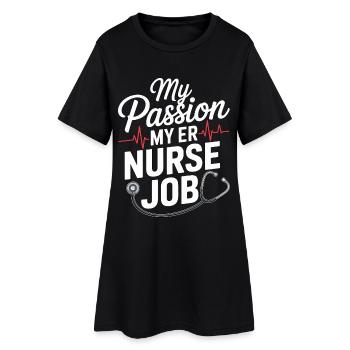 ER Nurse My Passion My Trauma Nurse Paramedic - Frauen T-Shirt-Kleid - Schwarz - Vorne