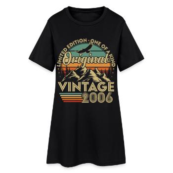 Original 2006 Vintage Vintage Anniversary Rétro - Robe T-shirt Femme - noir - Devant