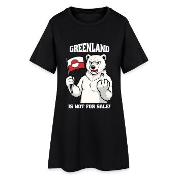 Le Groenland n’est pas à vendre - Robe T-shirt Femme - noir - Devant