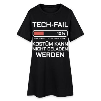 Erreur 404 Costume Introuvable Soirée de Gamer Nerd - Robe T-shirt Femme - noir - Devant