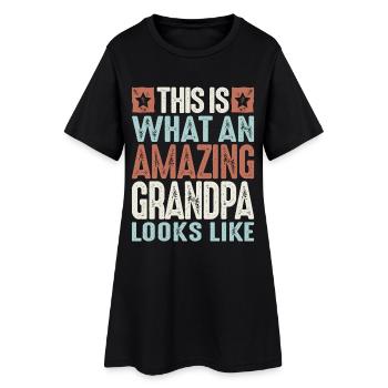 So sieht ein großartiger Opa aus, wenn er stolz ist - Frauen T-Shirt-Kleid - Schwarz - Vorne