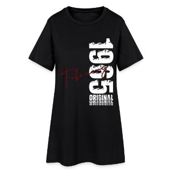61st Birthday February 1965 Original Vintage - Women’s T-Shirt Dress - black - Front