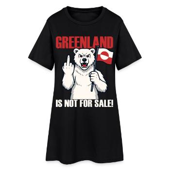 Le Groenland n’est pas à vendre - Robe T-shirt Femme - noir - Devant